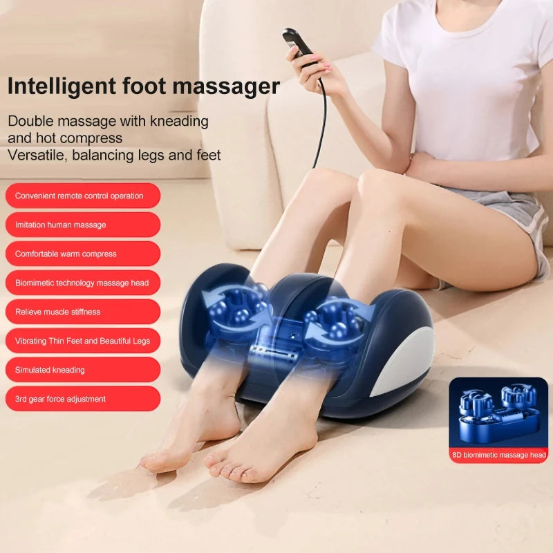 Super Big Electric Foot Massager – Shiatsu Kneading & Heated Roller - iHeimly