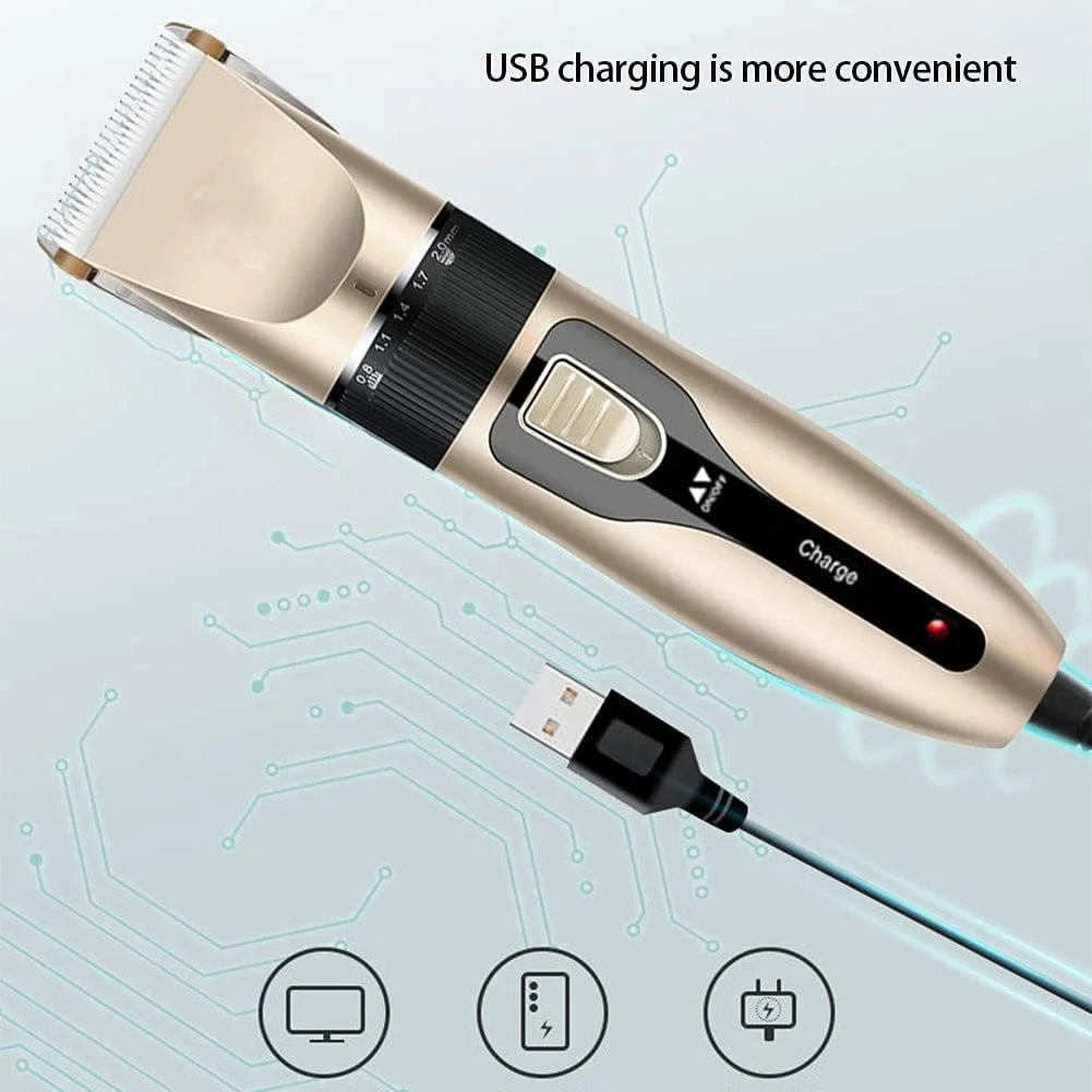 Electric Dog Clippers – Rechargeable Pet Grooming Tool with 4 Length Combs - iHeimly