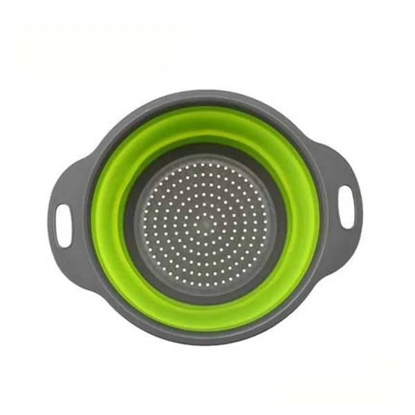 Collapsible Silicone Strainer – Fruit and Vegetable Washing Basket with Handle - iHeimly
