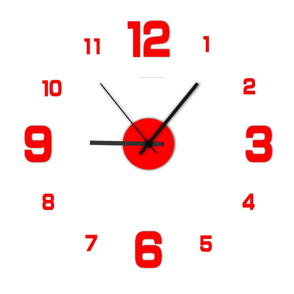 Frameless DIY Wall Clock – Silent Vintage Design for Living Room - iHeimly