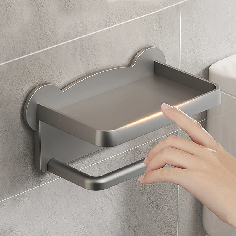 Wall-Mounted Paper Towel Holder – Dual Tier, No Punching Required - iHeimly