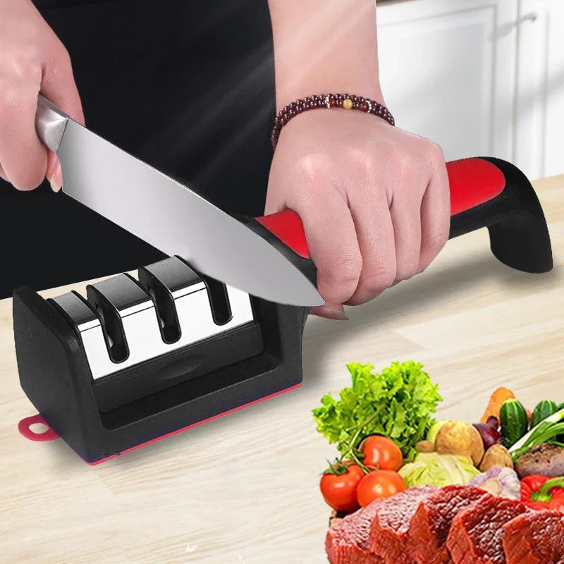 3/4-Segment Knife Sharpener – Handheld Multi-Function Stainless Steel Tool - iHeimly