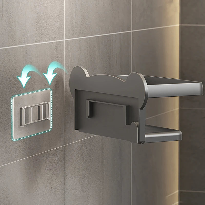 Wall-Mounted Paper Towel Holder – Dual Tier, No Punching Required - iHeimly