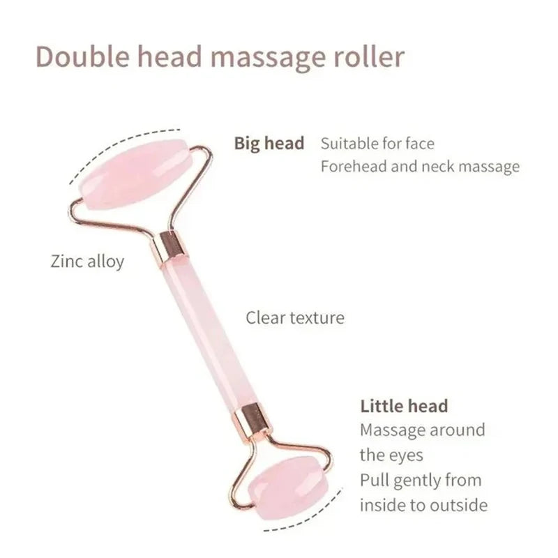Face and Neck Massager – Double-Ended Resin Roller for Unblocking & Relaxing - iHeimly