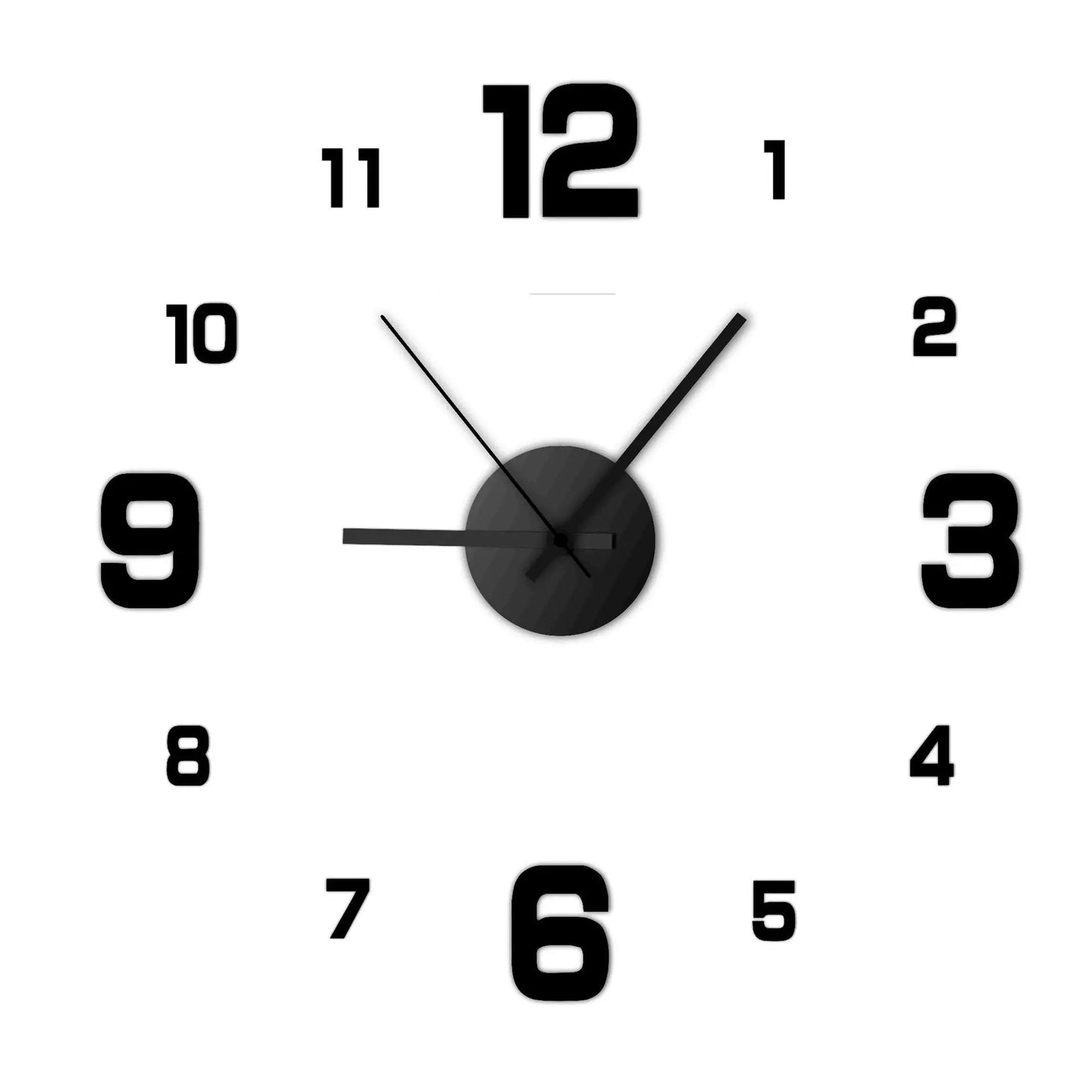 Frameless DIY Wall Clock – Silent Vintage Design for Living Room - iHeimly