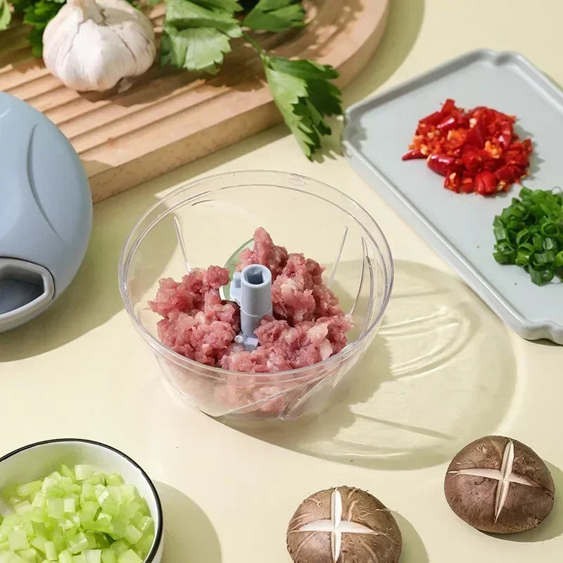 500ml Manual Meat Mincer & Garlic Chopper – Vegetable Cutter - iHeimly