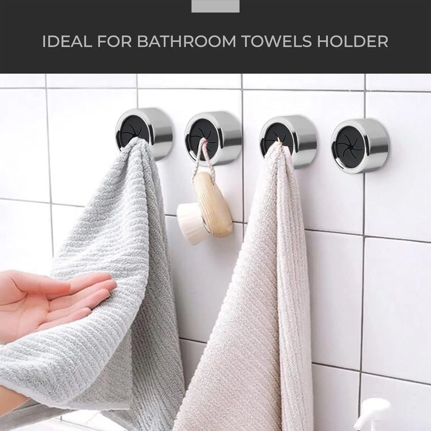 Self-Adhesive Towel Rack – No Drilling Required, Kitchen & Bathroom - iHeimly