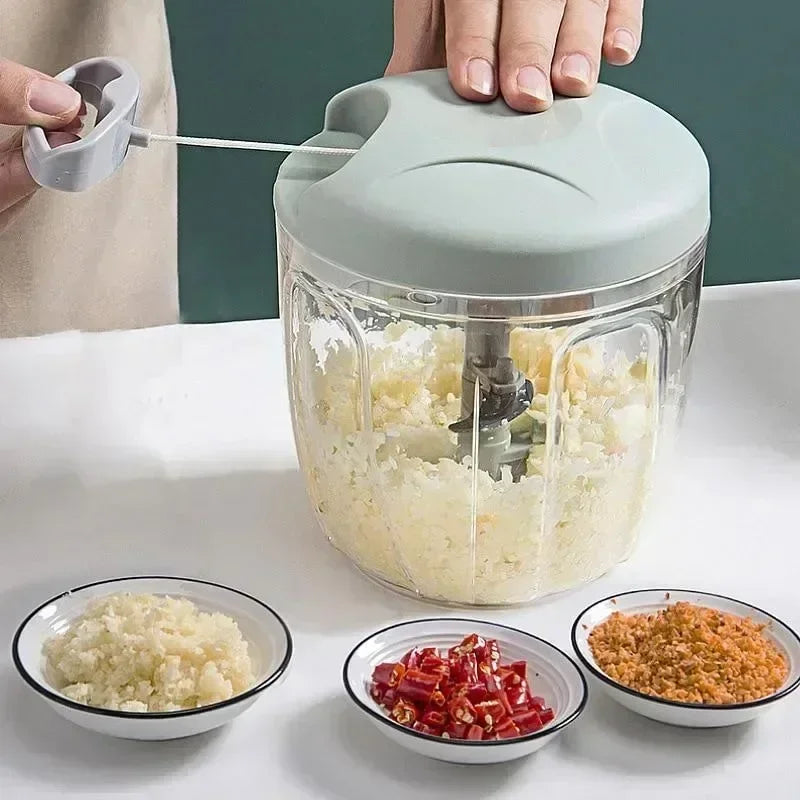 500ml Manual Meat Mincer & Garlic Chopper – Vegetable Cutter - iHeimly