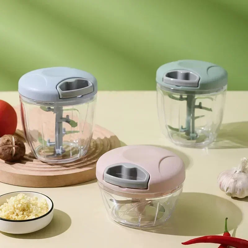 500ml Manual Meat Mincer & Garlic Chopper – Vegetable Cutter - iHeimly