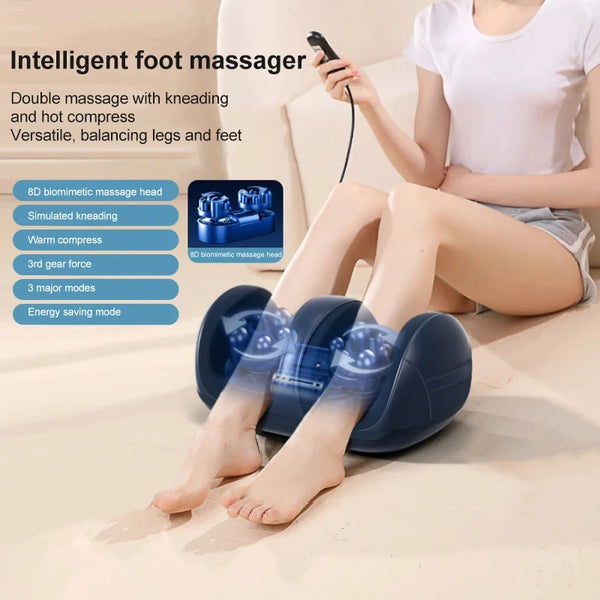Super Big Electric Foot Massager – Shiatsu Kneading & Heated Roller - iHeimly
