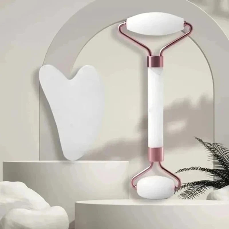 Face and Neck Massager – Double-Ended Resin Roller for Unblocking & Relaxing - iHeimly