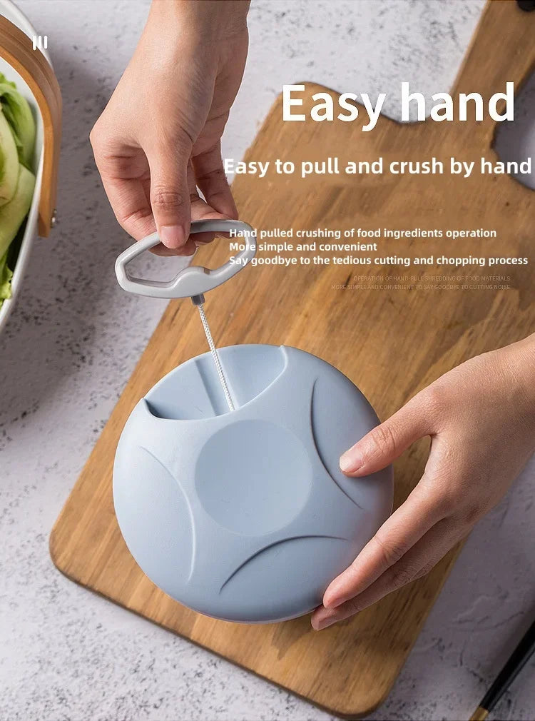 500ml Manual Meat Mincer & Garlic Chopper – Vegetable Cutter - iHeimly