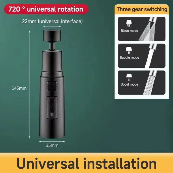 Three Modes Faucet Sprayer – Metal Alloy Head Water Saver - iHeimly