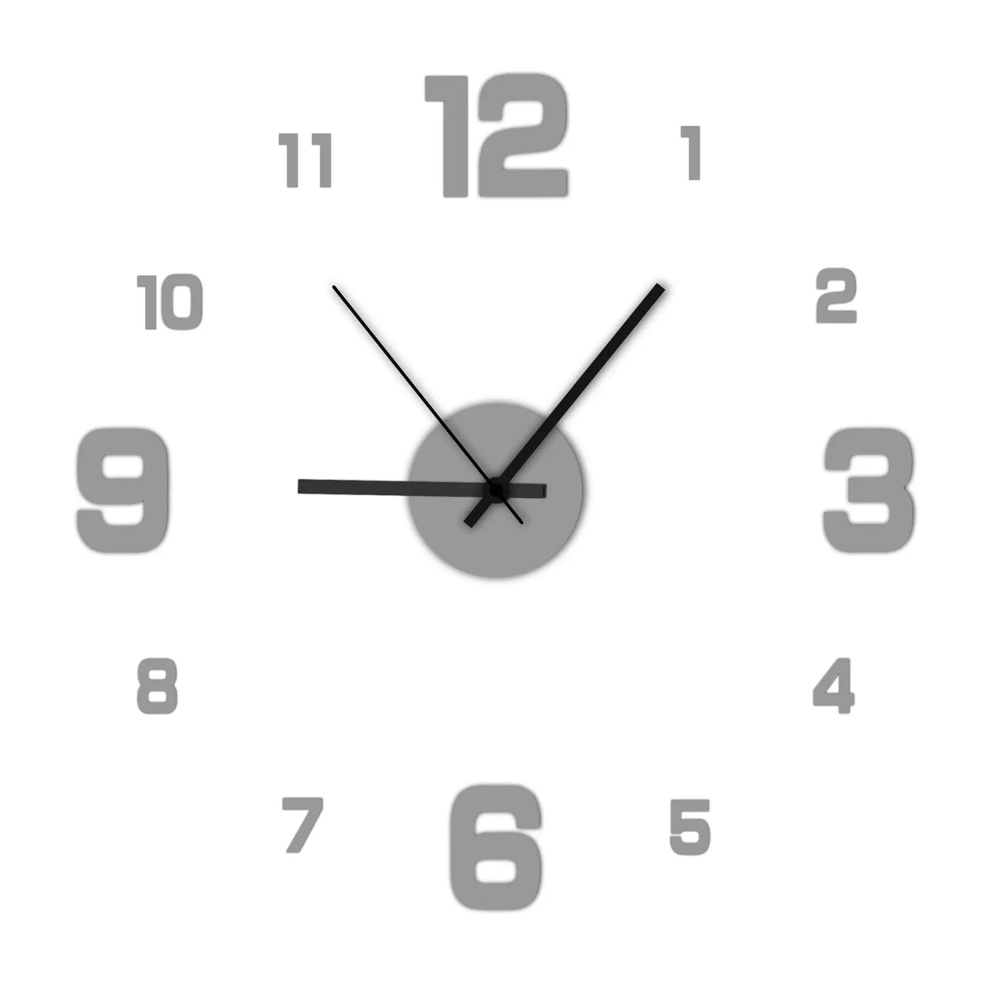 Frameless DIY Wall Clock – Silent Vintage Design for Living Room - iHeimly