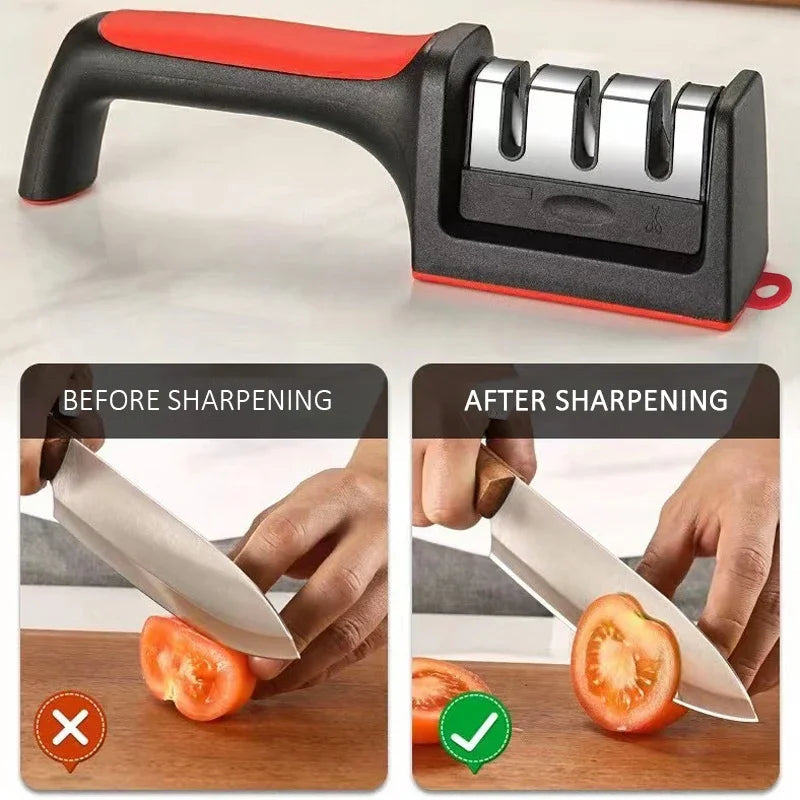 3/4-Segment Knife Sharpener – Handheld Multi-Function Stainless Steel Tool - iHeimly