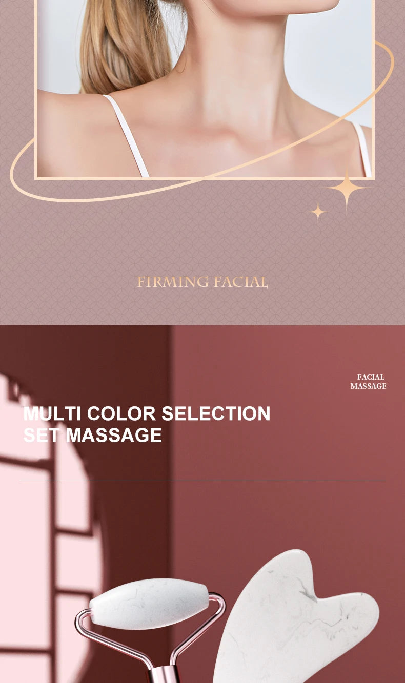 Face and Neck Massager – Double-Ended Resin Roller for Unblocking & Relaxing - iHeimly