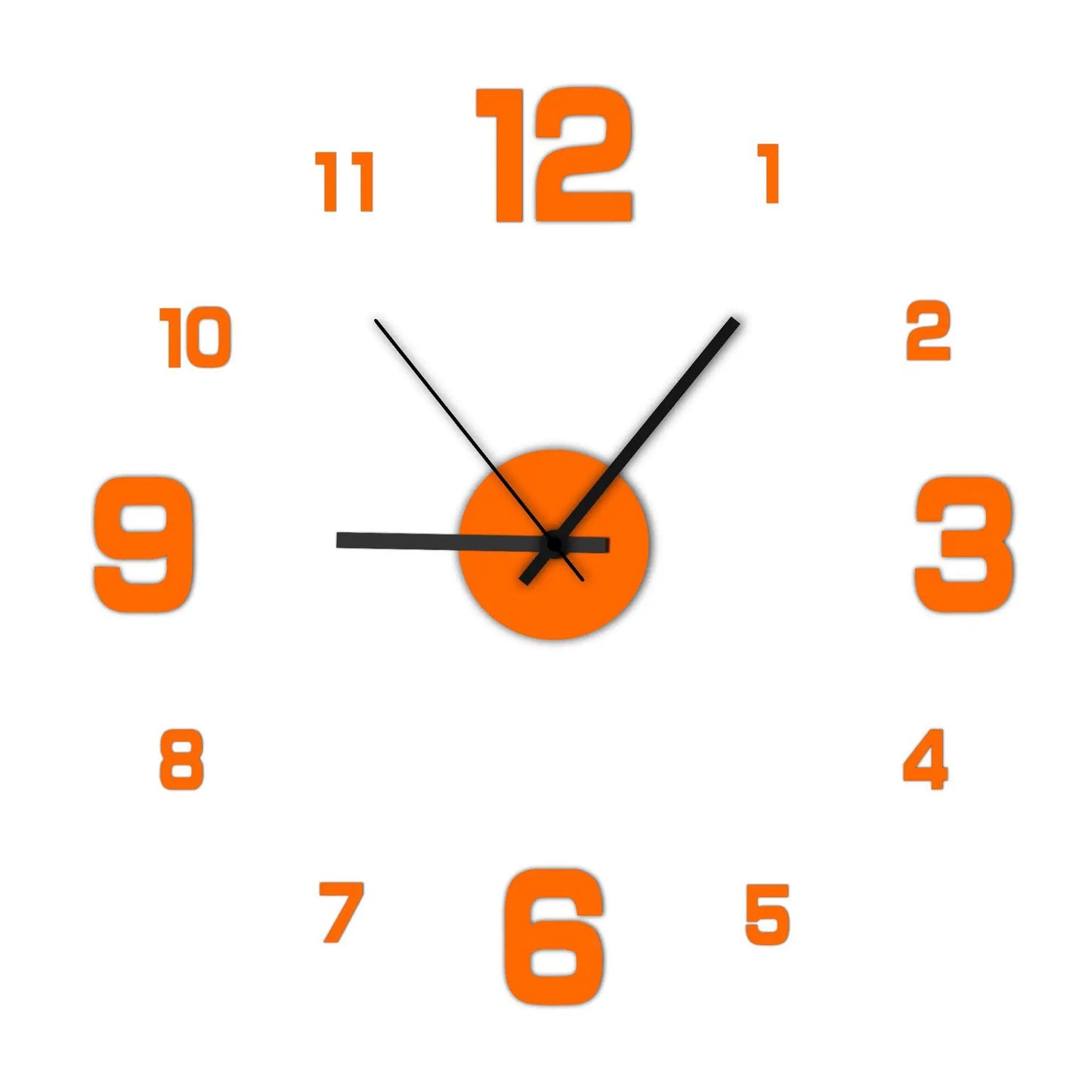 Frameless DIY Wall Clock – Silent Vintage Design for Living Room - iHeimly