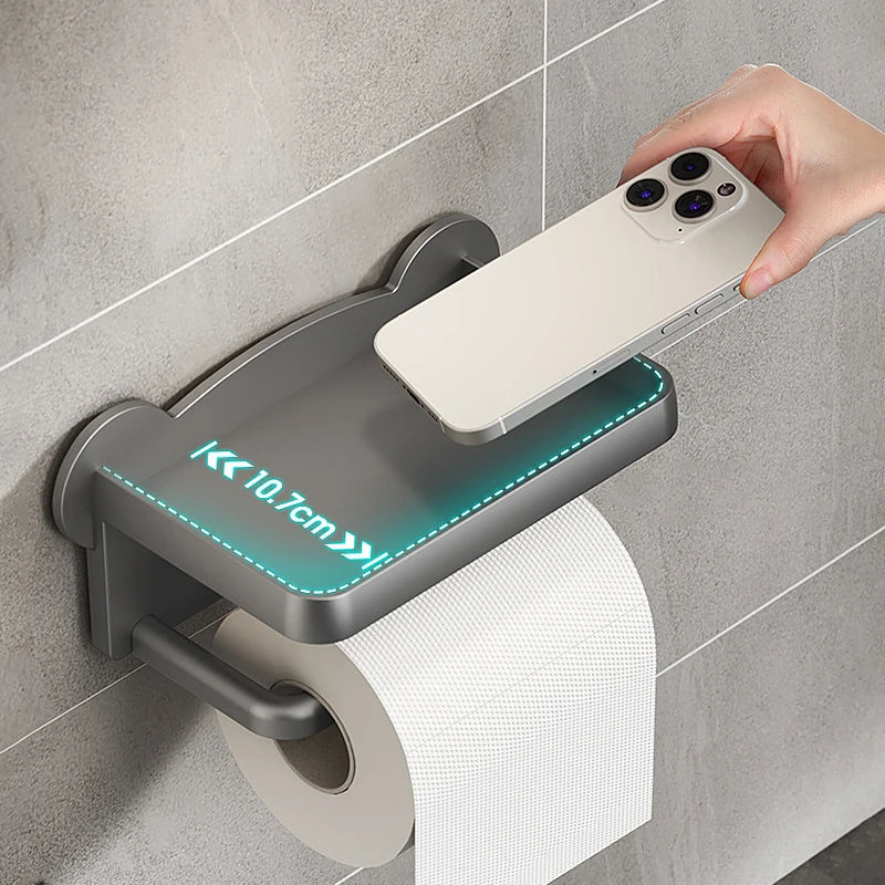 Wall-Mounted Paper Towel Holder – Dual Tier, No Punching Required - iHeimly