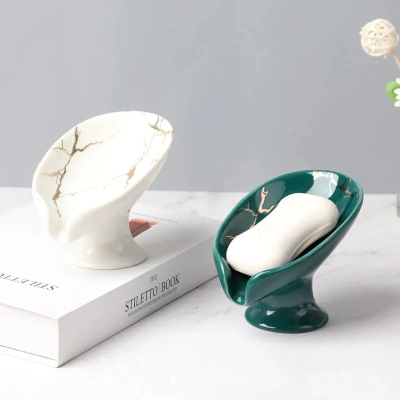 Ceramic Shower Soap Holder – Water-Draining Soap Dish - iHeimly