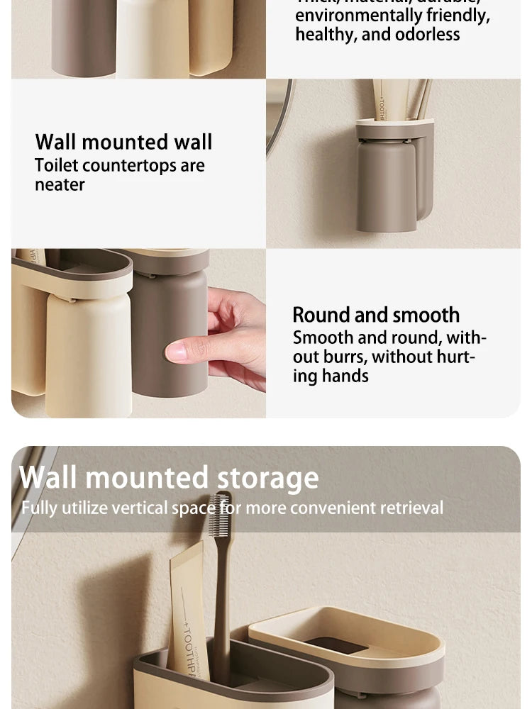 Wall-Mounted Toothbrush Holder – Hygienic & Compact - iHeimly