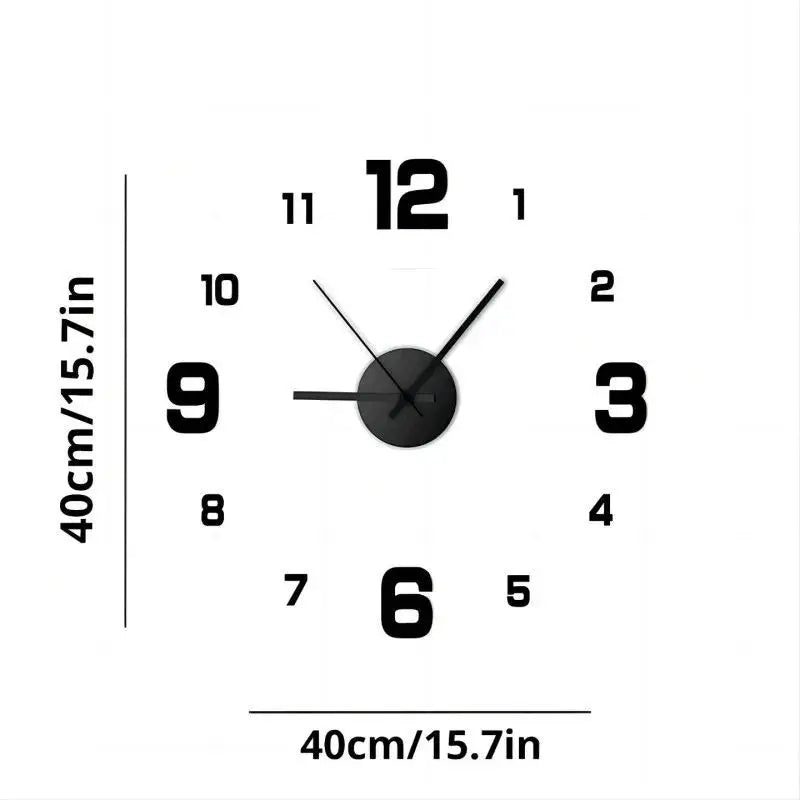 Frameless DIY Wall Clock – Silent Vintage Design for Living Room - iHeimly