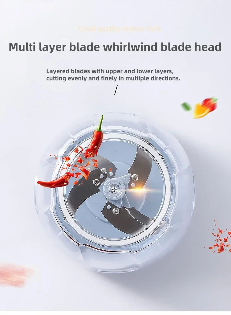 500ml Manual Meat Mincer & Garlic Chopper – Vegetable Cutter - iHeimly