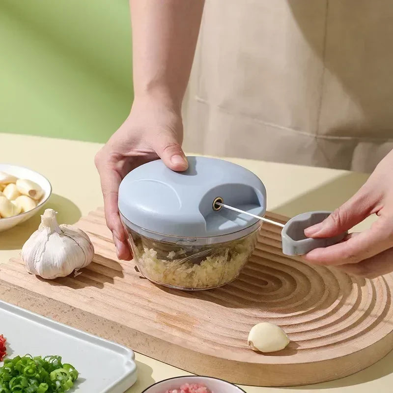 500ml Manual Meat Mincer & Garlic Chopper – Vegetable Cutter - iHeimly