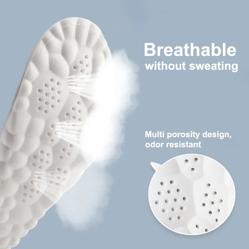 High Elasticity Latex Sport Insoles – Arch Support, Shock Absorption & Breathable Cushion - iHeimly