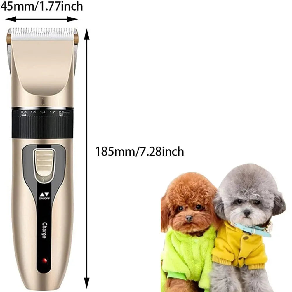 Electric Dog Clippers – Rechargeable Pet Grooming Tool with 4 Length Combs