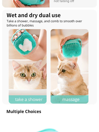 Pet Bathing Brush – Soft Silicone Shower Gel Massager