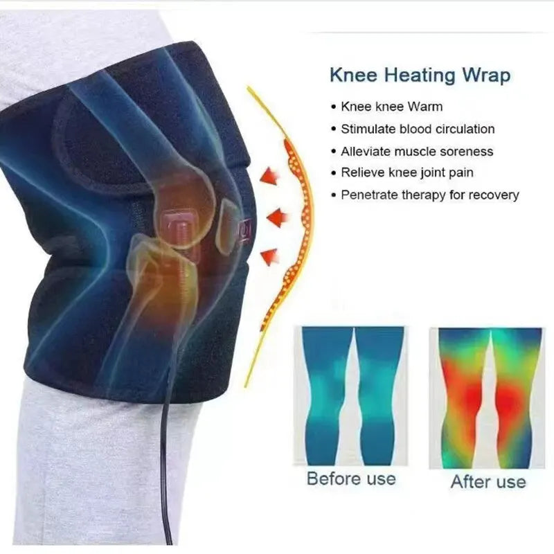 USB Heated Knee Pad – Portable Heating Brace for Arthritis & Joint Relief