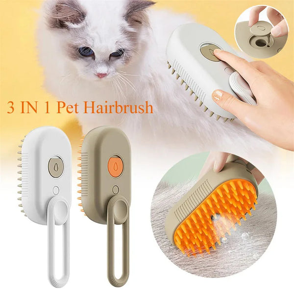 3-in-1 Electric Pet Grooming Comb – USB Charging, Hair Removal & Massage