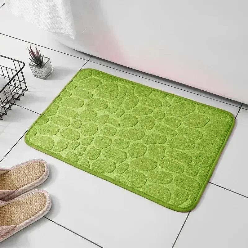 Memory Foam Non-Slip Cobblestone Mat – Soft & Stylish - iHeimly