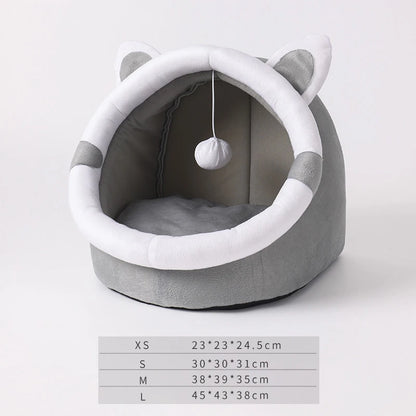 Cute Cat Bed – Soft Lounger Cushion for Cats and Small Dogs