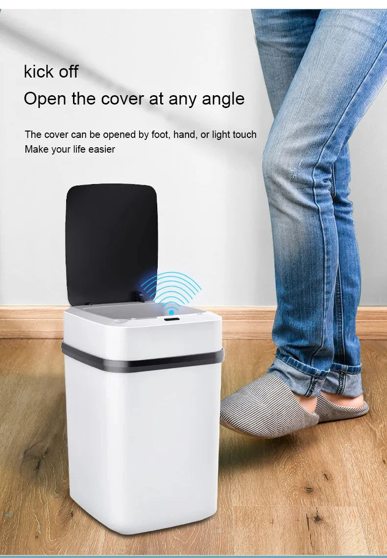 Induction Trash Can – 13L Touchpad Smart Garbage Bin