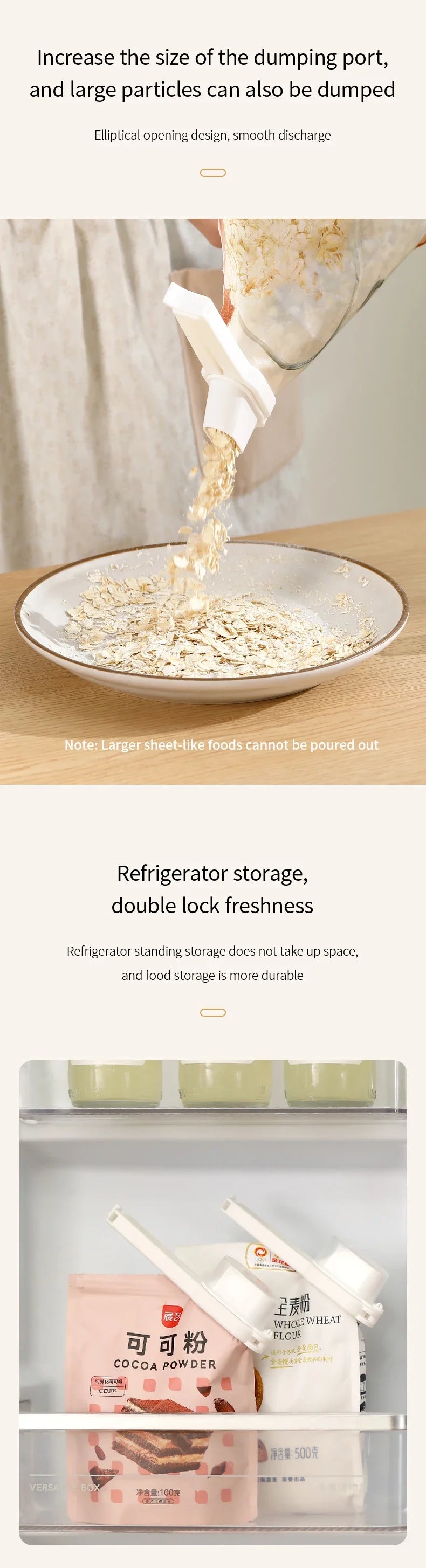 2PCS Food Bag Clips – Sealer for Snacks, Chips & Milk Powder - iHeimly