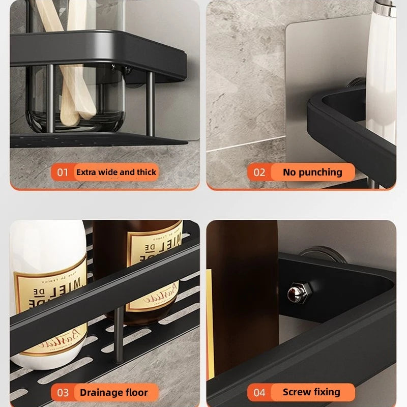 Kitchen Storage Rack – Space Aluminum Sink Tool Cloth Rack - iHeimly