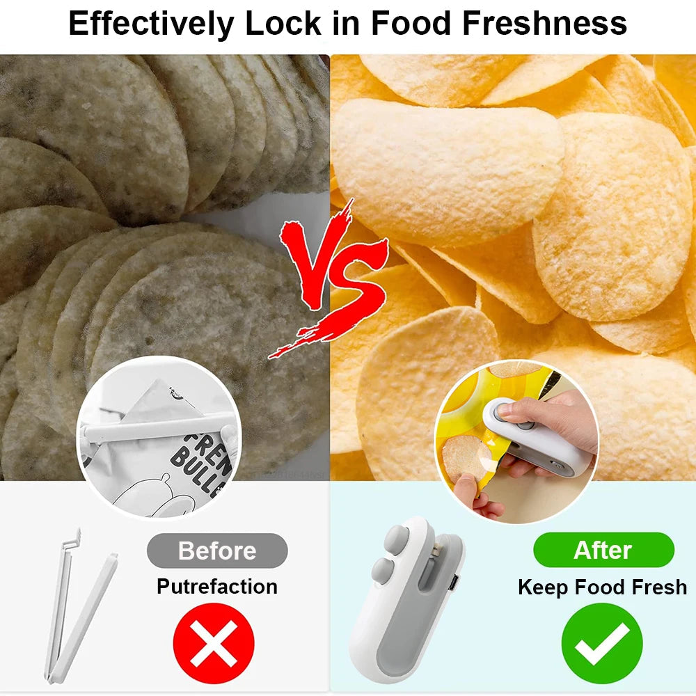 Mini Heat Bag Sealing Machine – Rechargeable Food Sealer for Plastic Bags - iHeimly