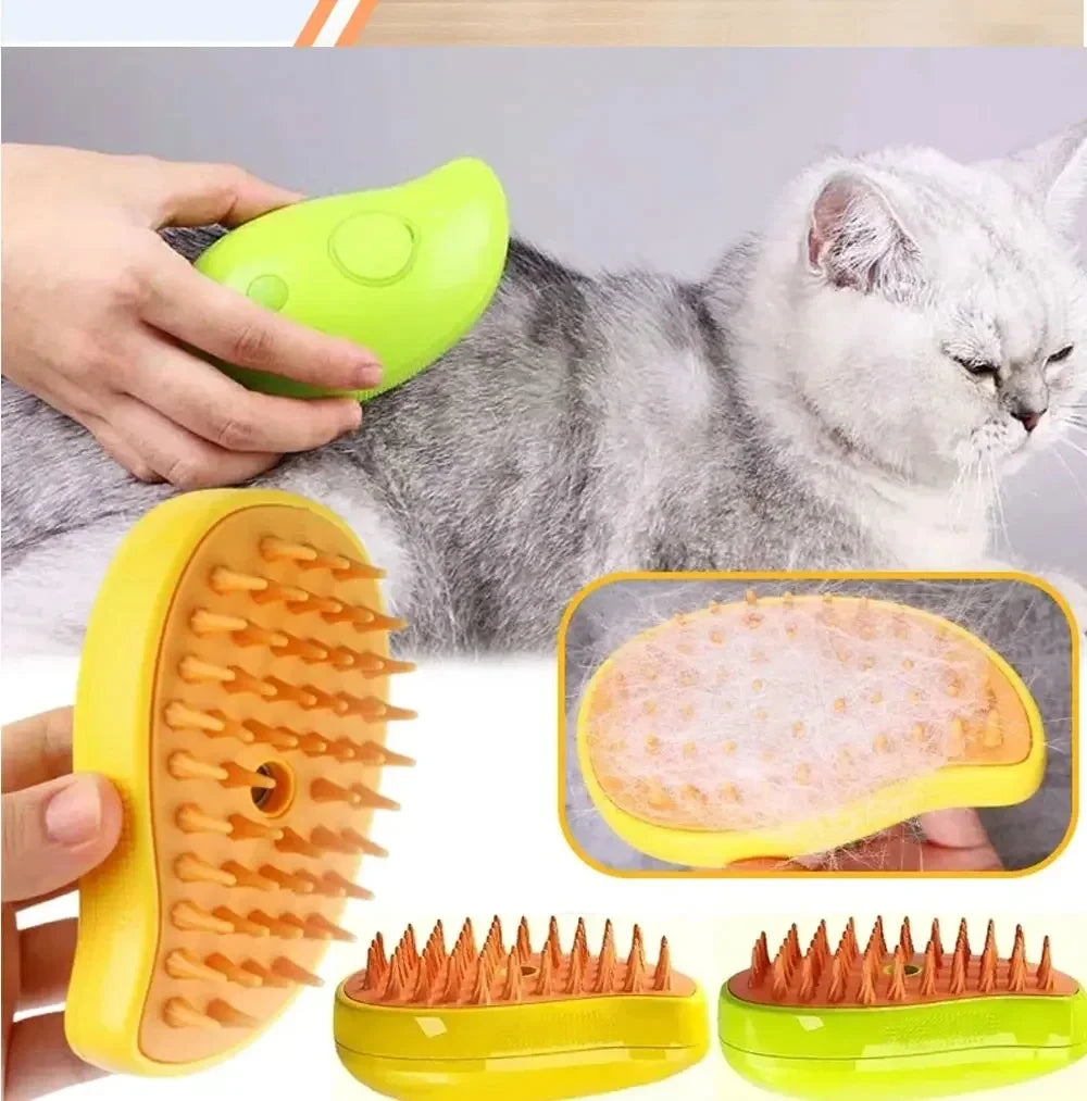 3-in-1 Electric Pet Grooming Comb – USB Charging, Hair Removal & Massage