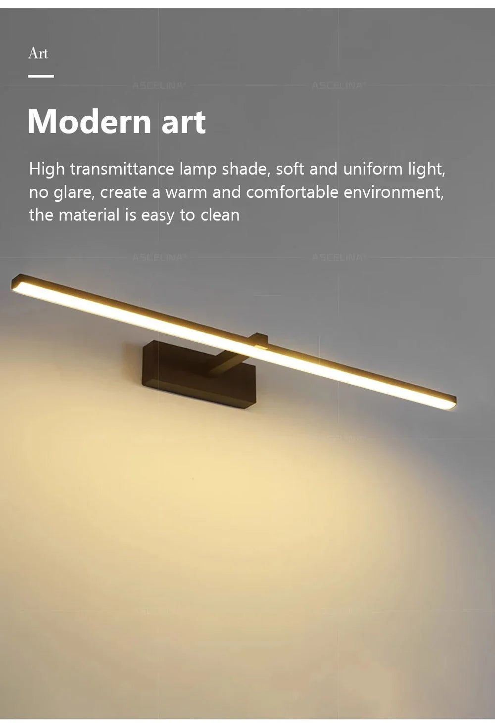 Modern LED Wall Lamp – Long Strip Light for Bedroom & Bathroom