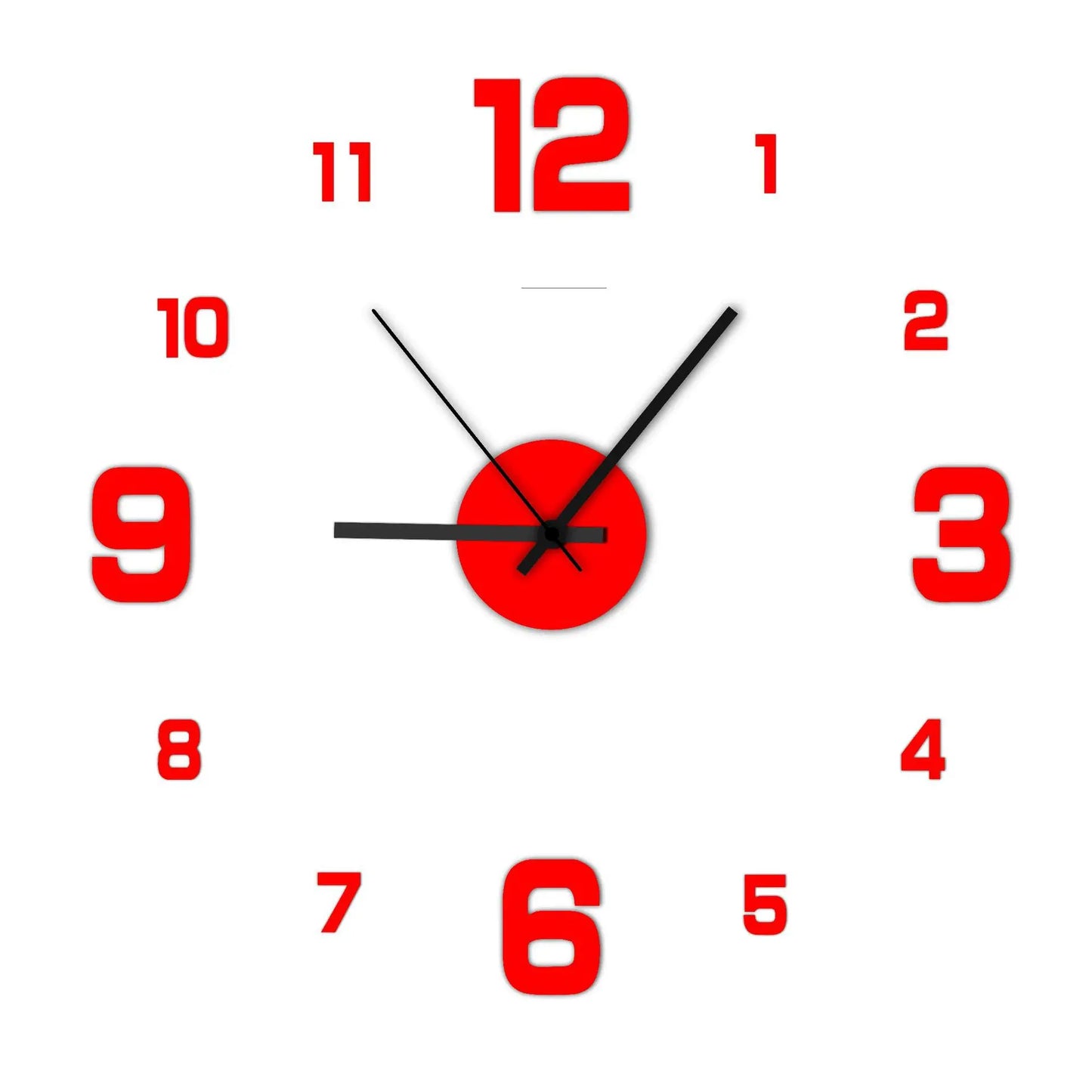 Frameless DIY Wall Clock – Silent Vintage Design for Living Room - iHeimly