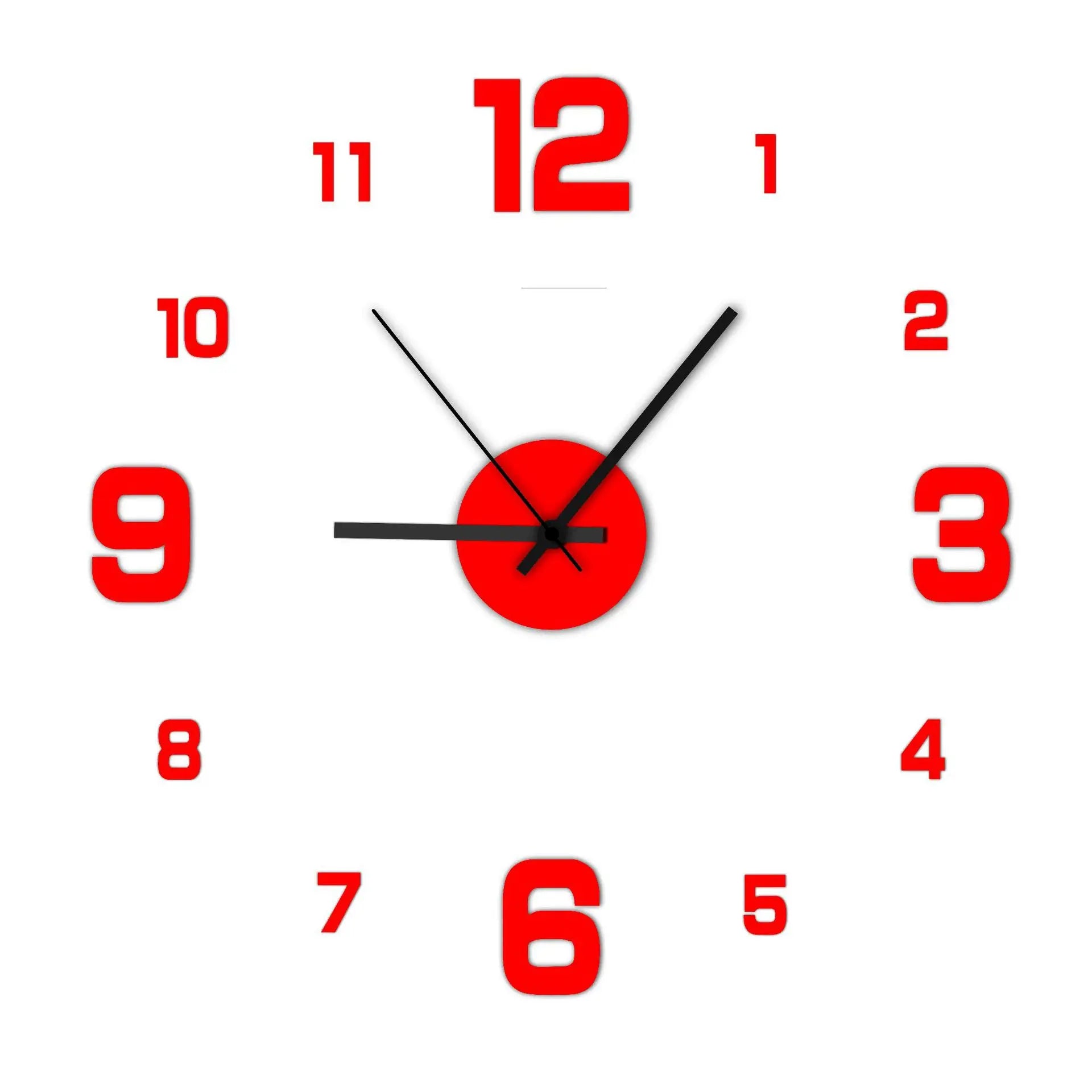 Frameless DIY Wall Clock – Silent Vintage Design for Living Room - iHeimly
