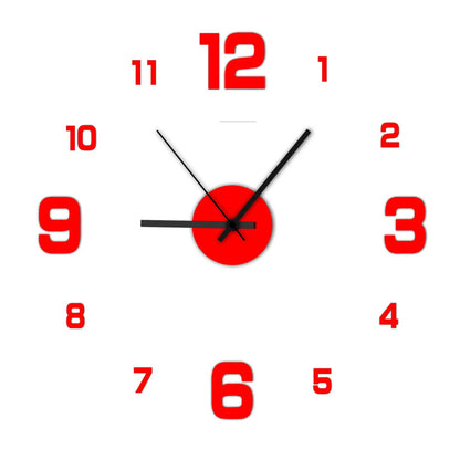 Frameless DIY Wall Clock – Silent Vintage Design for Living Room - iHeimly
