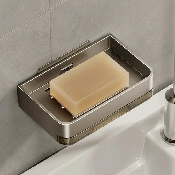 Wall Mounted Soap Dish – Space Aluminum Soap Holder with Drain