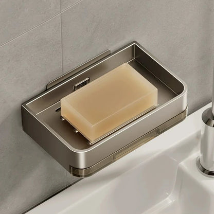 Wall Mounted Soap Dish – Space Aluminum Soap Holder with Drain