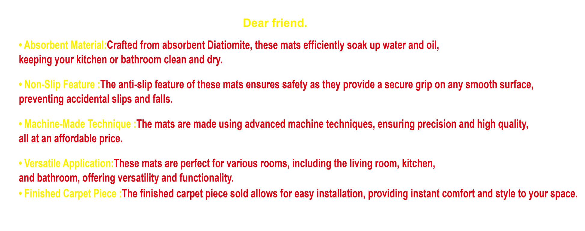 Soft Floor Mats – Water-Absorbent Non-Slip Bathroom & Doorway Mats - iHeimly