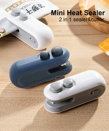 Mini Heat Bag Sealing Machine – Rechargeable Food Sealer for Plastic Bags - iHeimly
