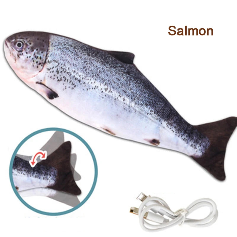 Interactive Fish Toy – Soft Plush USB Charging Pet Chewing Toy