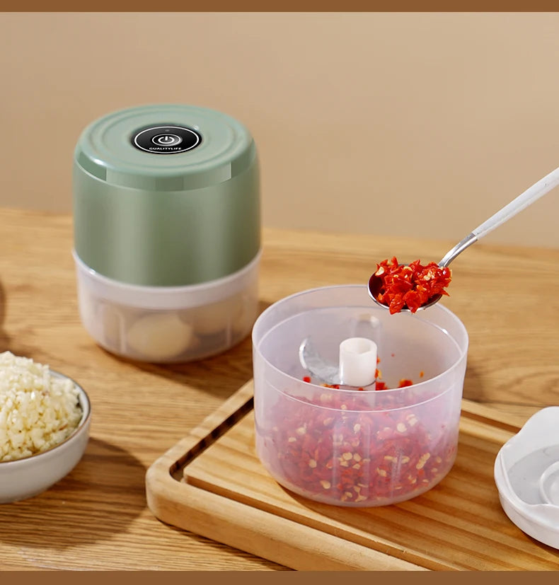 USB Mini Garlic Chopper – Electric Meat Grinder for Vegetables & Meat