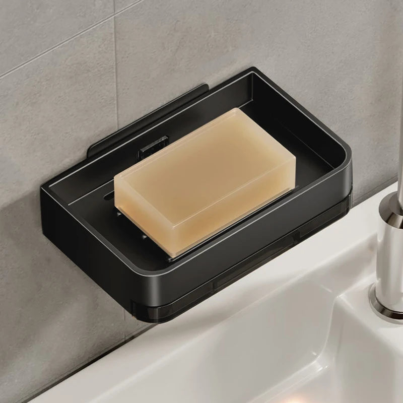 Wall Mounted Soap Dish – Space Aluminum Soap Holder with Drain